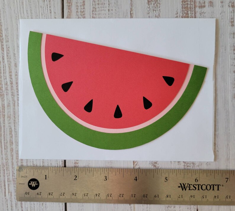 4"x6" Watermelon Invitation | Birthday | BBQ | Die Cut | Sample | Set of 10, 15 and 25