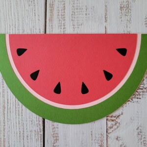 4"x6" Watermelon Invitation | Birthday | BBQ | Die Cut | Sample | Set of 10, 15 and 25