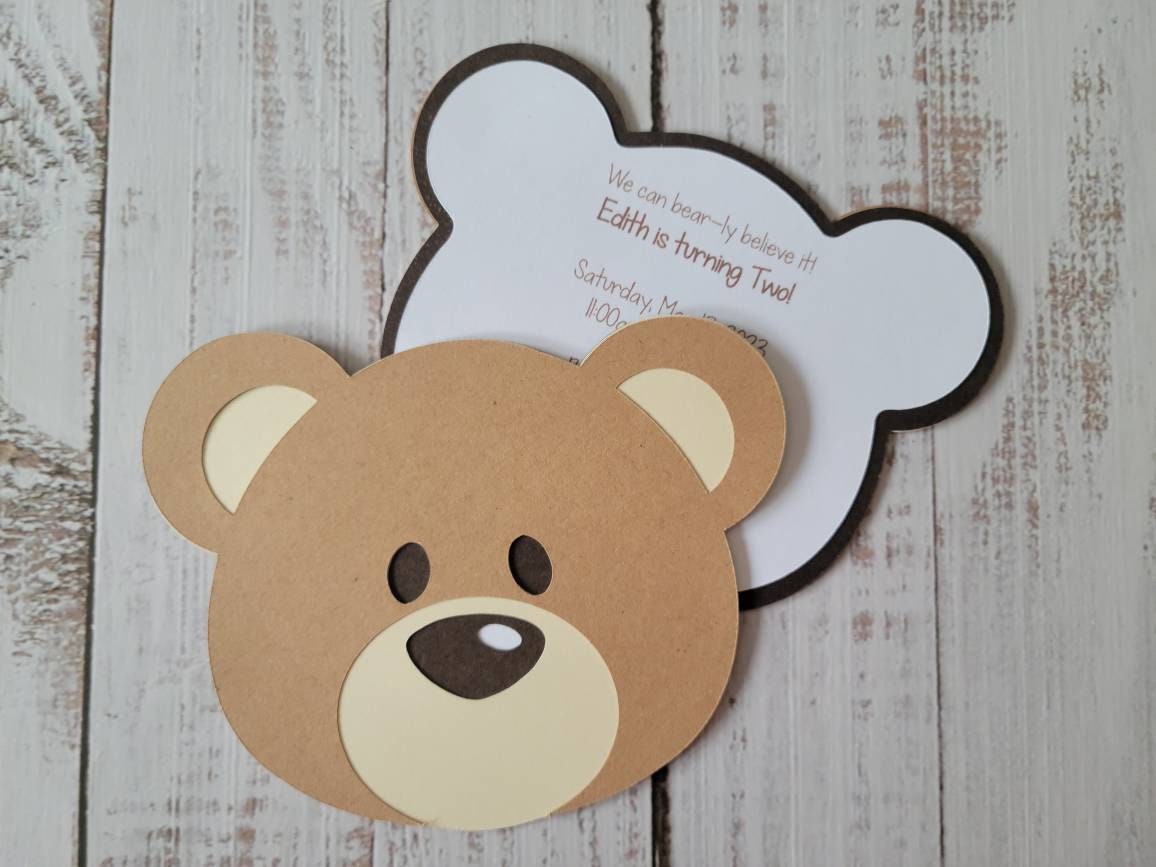 Teddy bear invitations - Motion Stamp - Medium