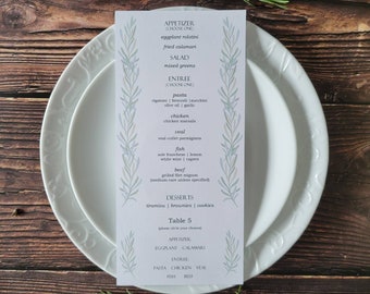 Perforated Formal Event Menu