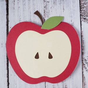 Apple Invitation | Die-Cut | Birthday | Baby Shower | Sample | Packs of 10, 15, 25