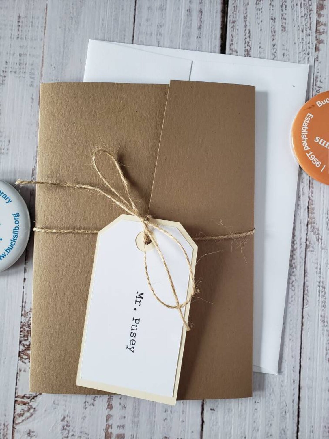 5 x 7 Library Wedding Pocket Invitations Printed Set Etsy