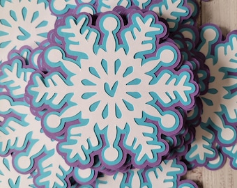 Custom Snowflake Invitations: Winter Theme Party, Heavy Cardstock