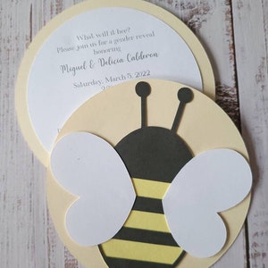 Biene Einladung | sterben Schnitt | Geburtstag | Babyparty | Muster | 10er-Set, 15er, 25er