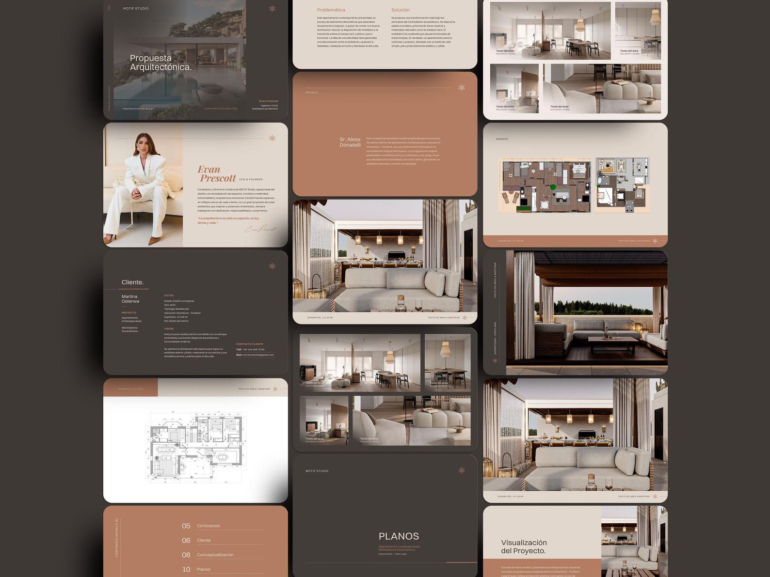 Architect Project Proposal Template Canva – Editable Document for ...