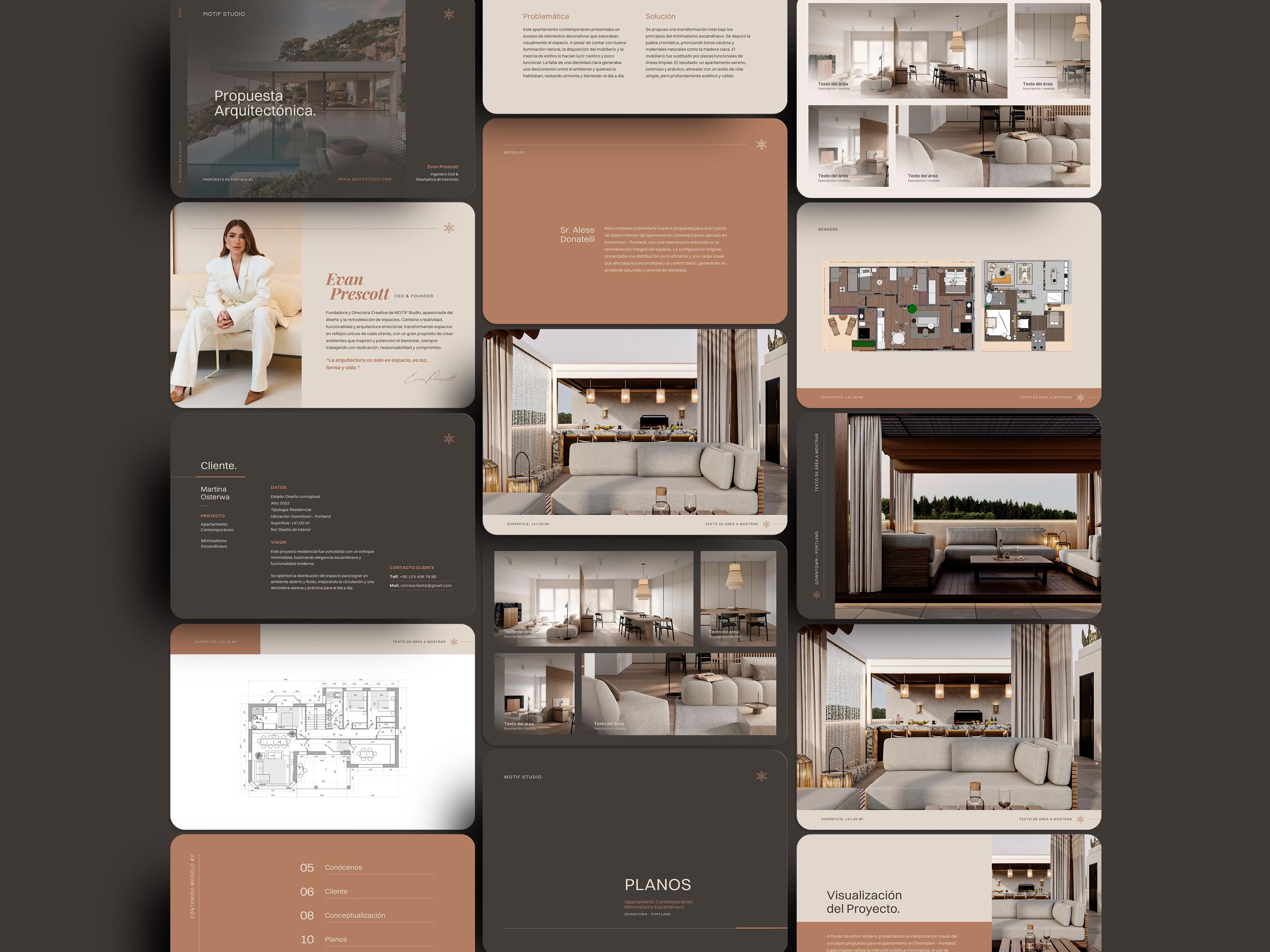 Architect Project Proposal Template Canva – Editable Document for ...
