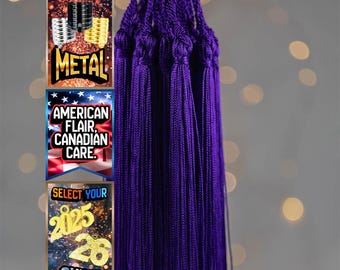Graduation Tassel - Purple - Choose your Year and Style for cap and gown