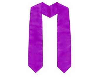 Purple Graduation Stole 60" |Senior Sash for Grads, High School & College Ceremony Accessory