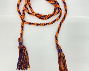 Orange, Orange, Purple Graduation Honor Cord Gift