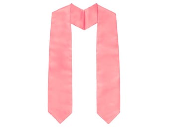 Pink Graduation Stole 60" |Senior Sash for Grads, High School & College Ceremony Accessory