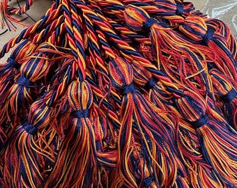 Deluxe Navy, Orange, Red - Armenia Graduation Deluxe Honor Cord Class A