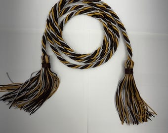 Brown, Old Gold, Silver Graduation Honor Cord !NEED MORE!? MESSAGE us for a better deal!
