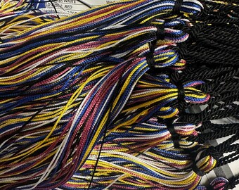Graduation Tassel -  Black, Gold, Maroon, Royal Blue, White - Choose your Year and Style for cap and gown Color Class A