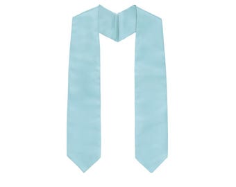 Sky Blue Graduation Stole 60" |Senior Sash for Grads, High School & College Ceremony Accessory