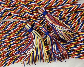 Gold, Red, Royal Blue, White Philipines Graduation Honor Cord Gift