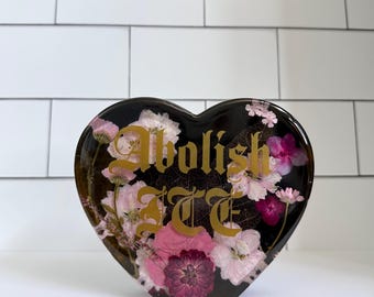 Abolish ICE Epoxy Resin Bookend | FDT | Office Organization and Home Decor | Immigration Reform ICE Out