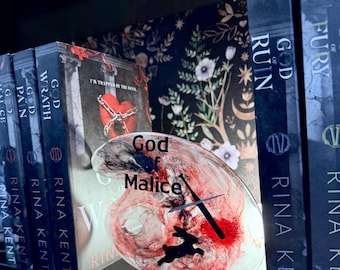 Estantería decorativa de resina God of Malice/Paleta de pintura/Romance oscuro de Rina Kent/Licencia oficial