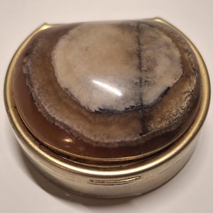 Vintage pill box natural stone