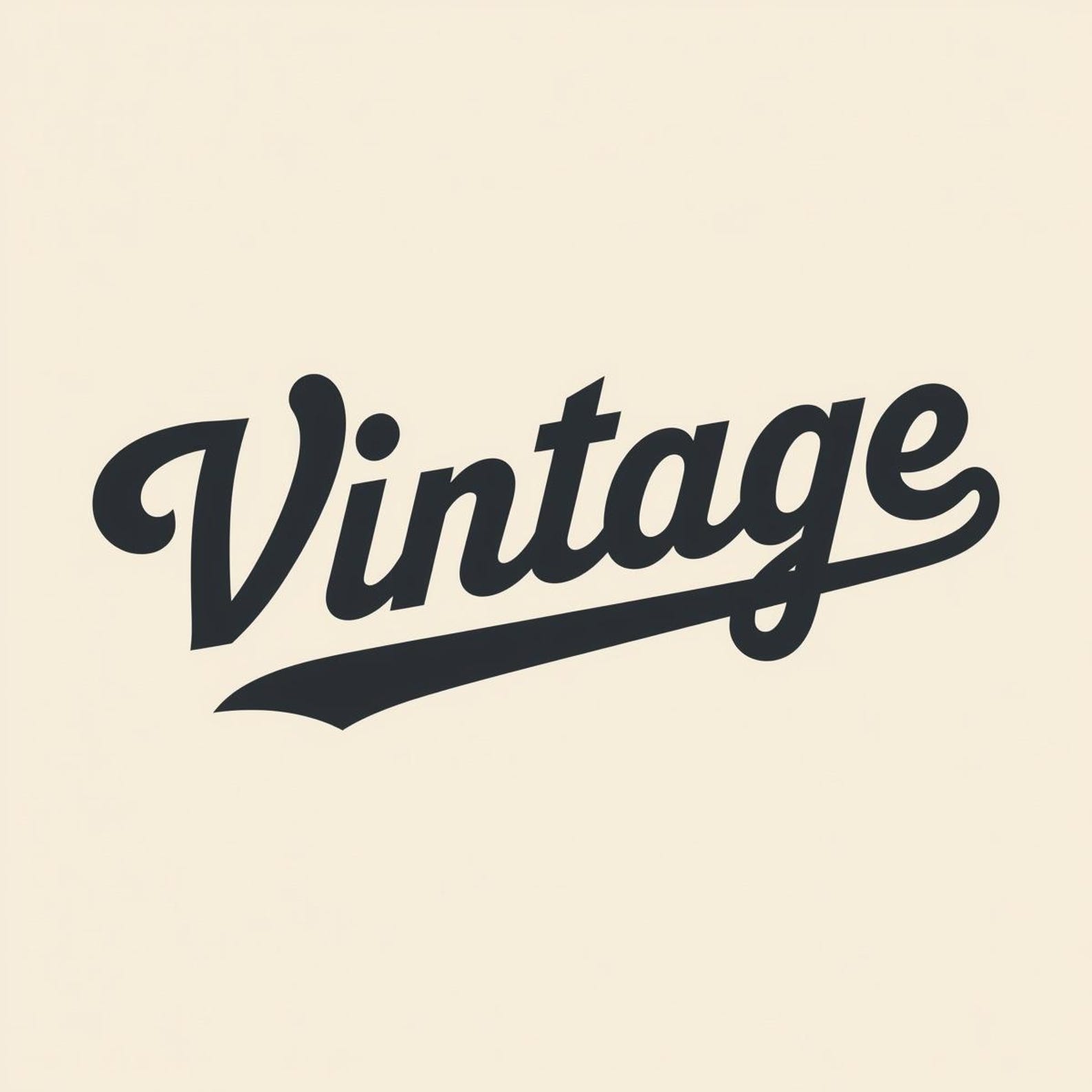 Vintage Retro Script SVG | Classic Baseball Typography | Minimal Text ...