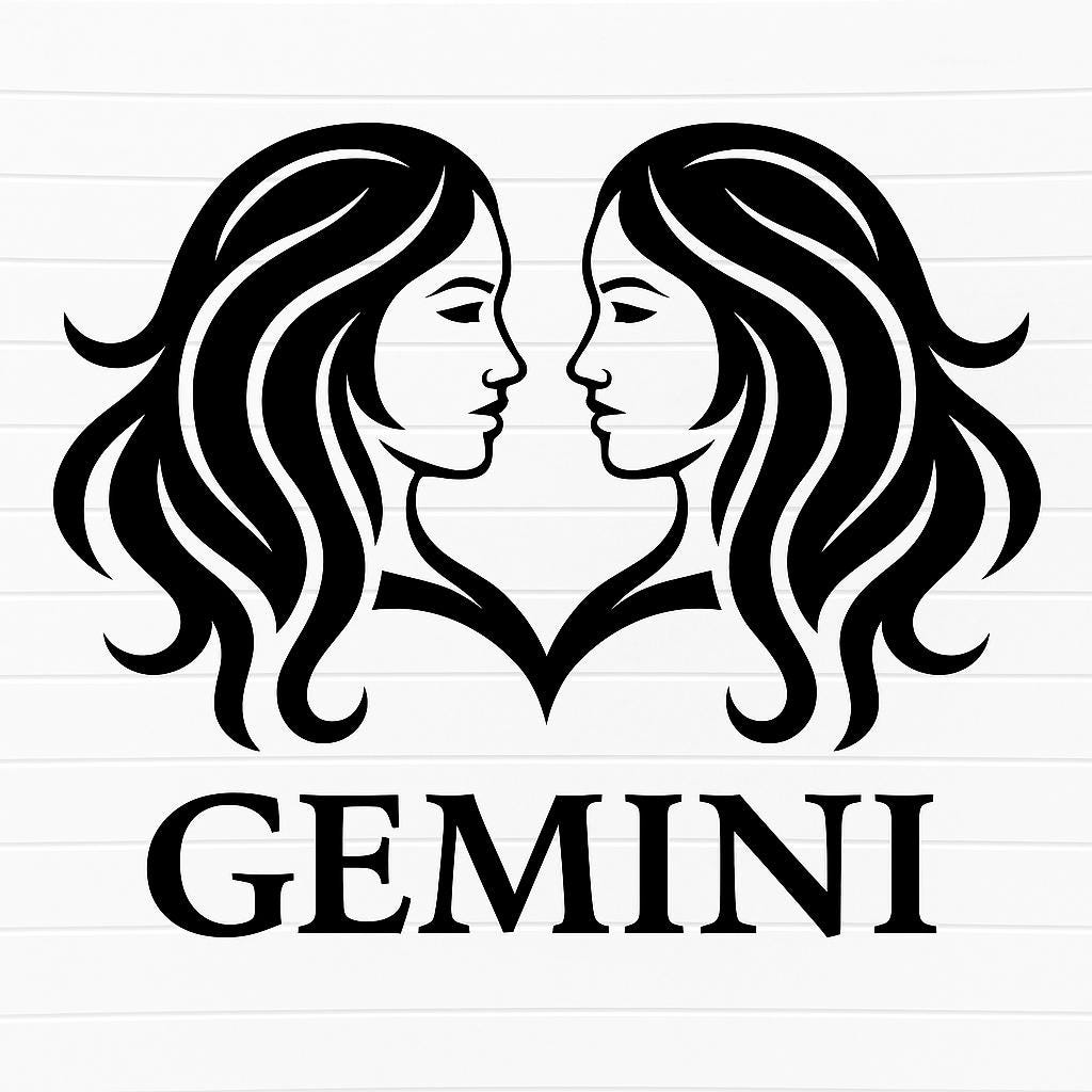 Gemini Zodiac Twins SVG: Astrology Symbol, Digital Download - Etsy