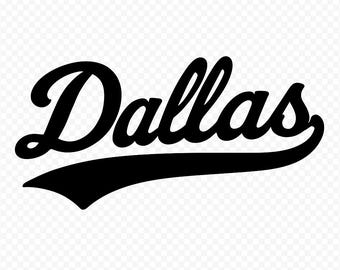 Dallas Retro Collegiate Font SVG: Vintage Sports Logo (Digital Nedladdning)