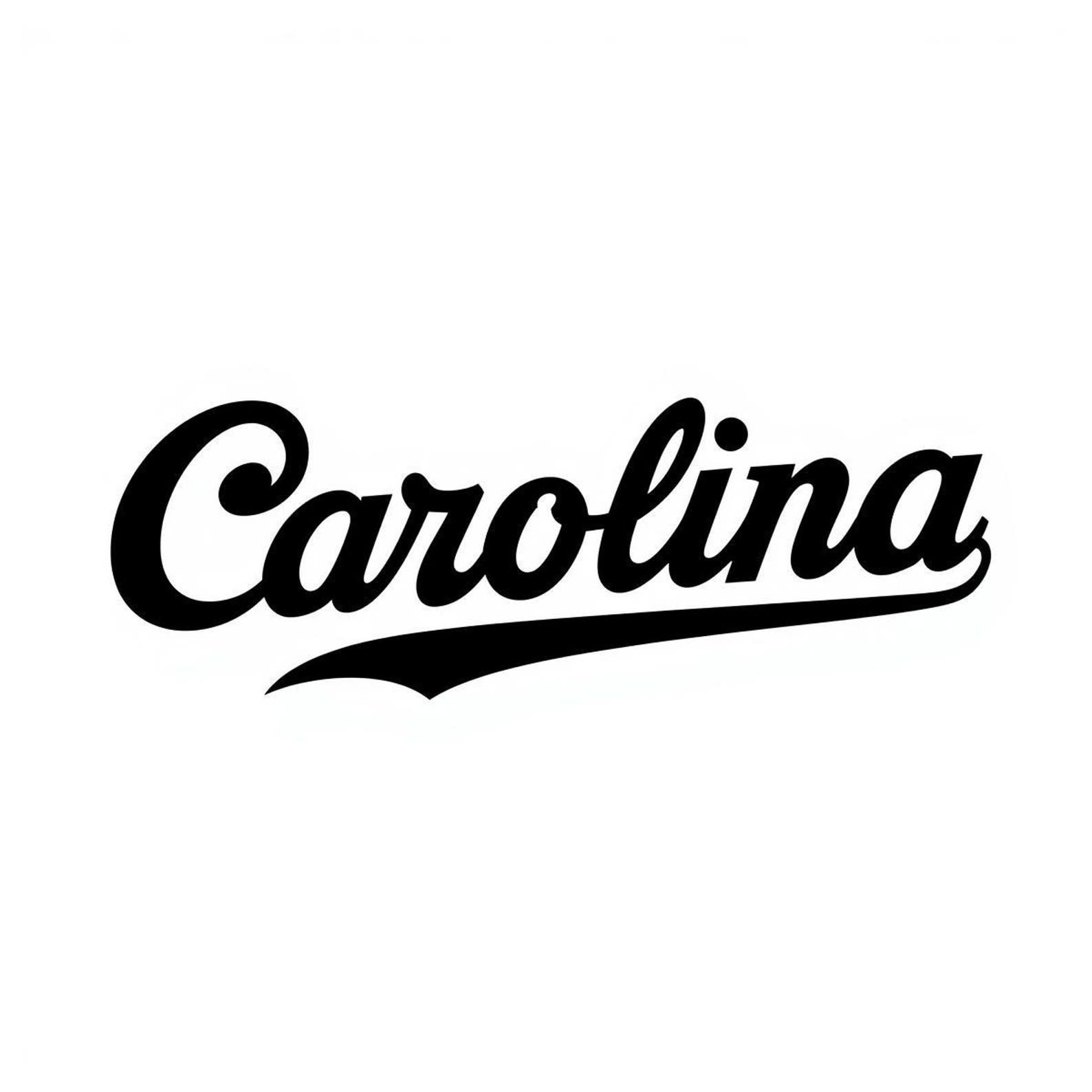 Carolina Retro Baseball Script SVG | Vintage Varsity Logo | Carolina ...