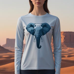 Elephant Silhouette Vector Art: Desert Wildlife Clipart (Digital Download)