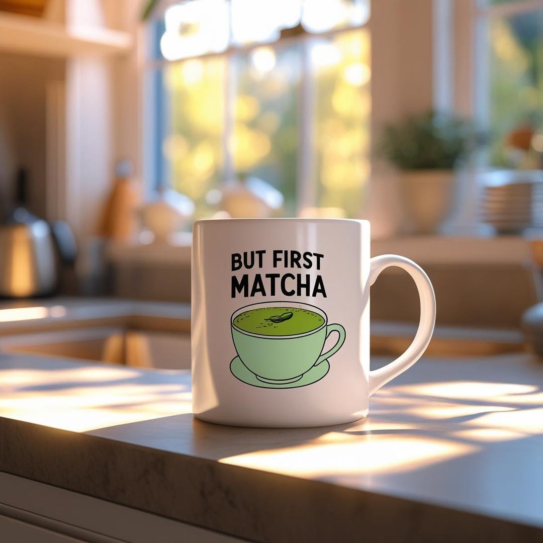 But First Matcha Svg Vector Mug Design, Pastel Green Tea Lover ...