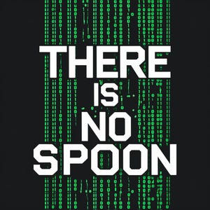There Is No Spoon Matrix Quote svg vector | Digital Green Code Printable Shirt Design