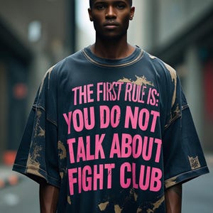 Fight Club Quote SVG Vector: The First Rule Shirt Design (Digital Download
