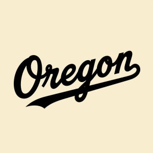 Oregon Retro Script SVG Logo | Vintage State Typography | Digital ...