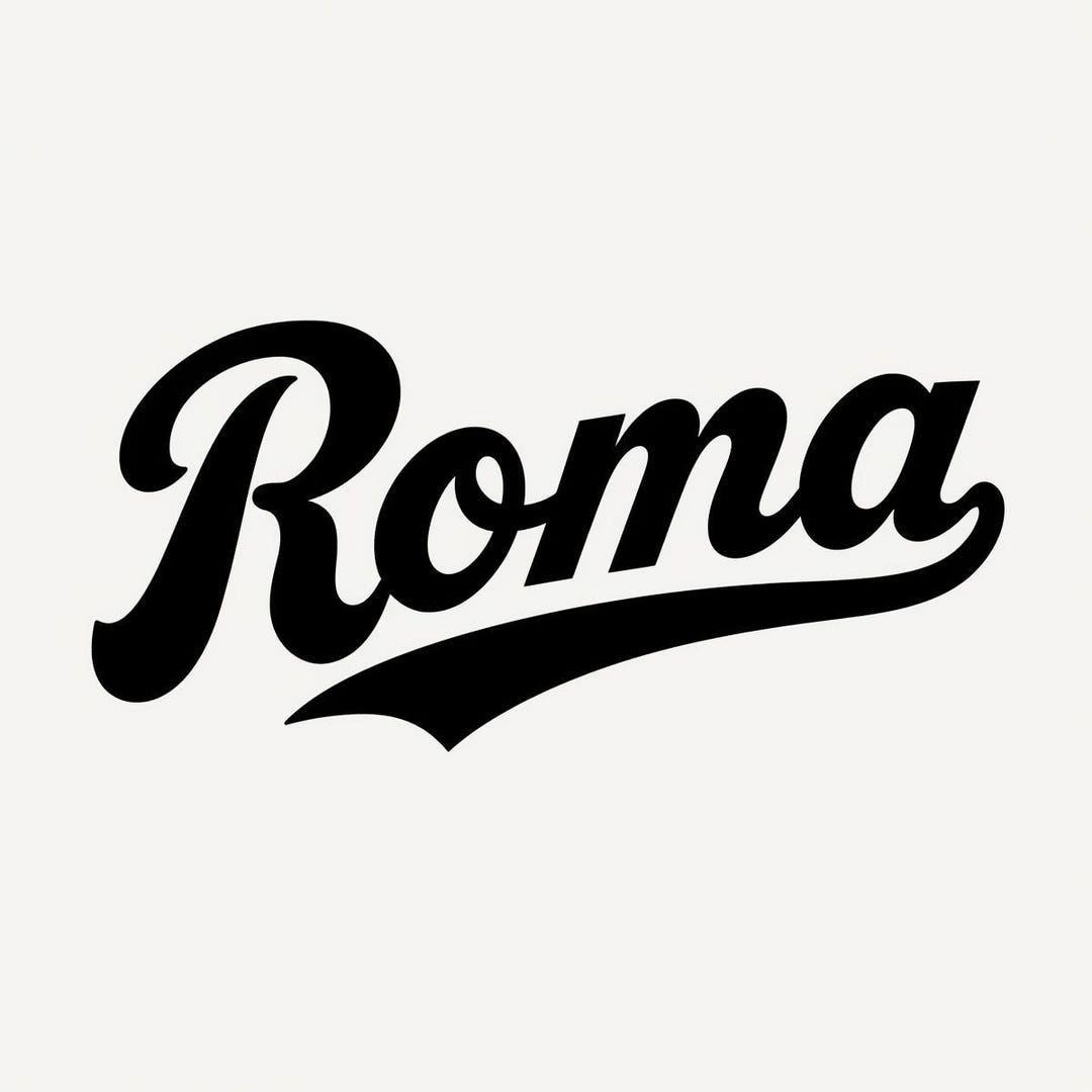 Rome Retro Script SVG Logo | Classic Vintage Baseball Style | Digital ...