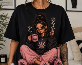 Stoner Girl PNG | Wake & Bake (Digitaler Download)