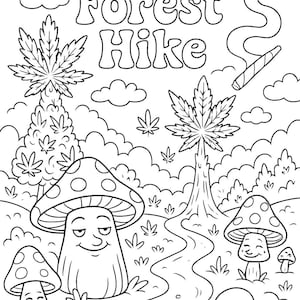 Peace, Love, and Puff Coloring Book | 25-Page | Adult Coloring Pages | Digital Download PDF