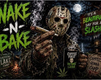 Jason Inspired Wake N Bake PNG | Design de Terror (Download Digital)