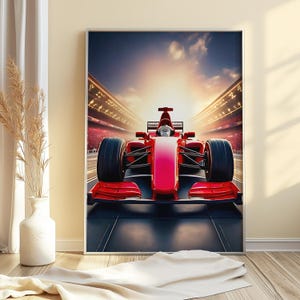 Poster ispirato alla Ferrari F1 / Poster in carta semi-lucida di alta qualità