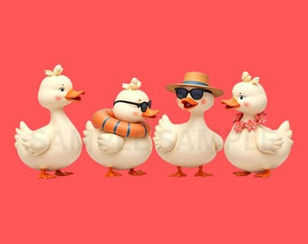Summer Goose PNG, Summer Vibes Png, Hello Summer Png, Goose Lover Png, Vacation Png, Beach Vibes Png, Instant Download