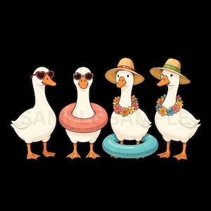 Summer Goose PNG, Summer Vibes Png, Hello Summer Png, Beach Vibes Png, Vacation Png, Goose Lover Png, Instant Download