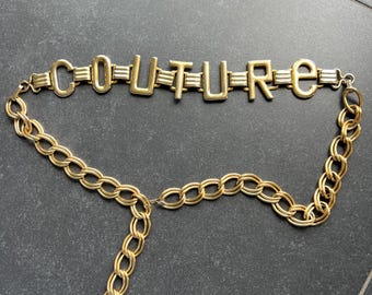 Vintage Juicy Couture Heavyweigt Golden Tone Chain Waist  display picture 3