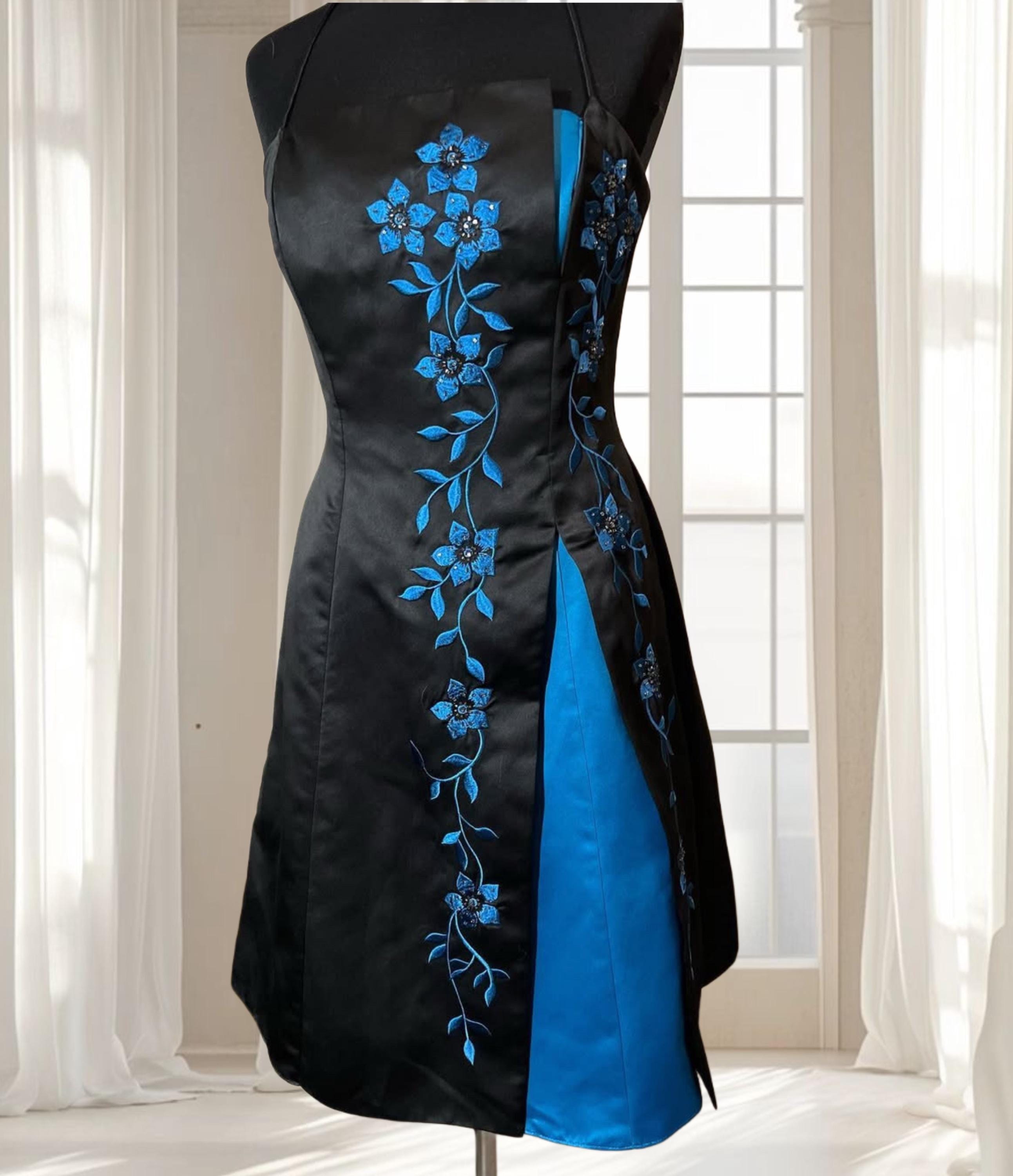 morgan and co dresses vintage Blue & glittery star gown UK 10 Vintage Morgan Co Prom Dress