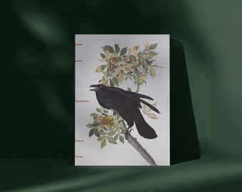Handmade Vintage Journal Notebook Sketchbook — Raven