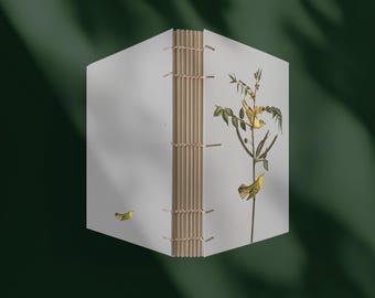 Handmade Vintage Journal Notebook Sketchbook — Children's Warbler
