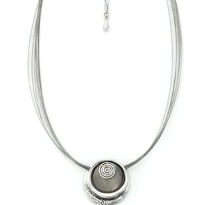 Silver Statement Necklace, Silver Hanging Pendant Design, Statement Necklace, Hypoallergenic Necklace, Bold Necklace