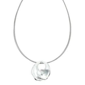 Silver Statement Necklace, Silver Hanging Pendant Design, Statement Necklace, Hypoallergenic Necklace, Bold Necklace