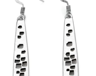 Silber Ohrringe, abstraktes Design, Statement Ohrringe, hypoallergene Ohrringe, mutige Ohrringe