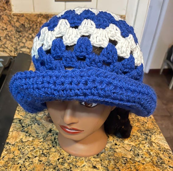 Handmade Crochet LA Bucket Hats New Crochet Dodgers Bucket Hat - Etsy main image 3