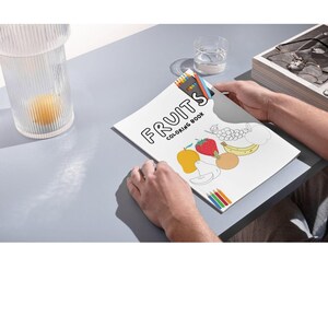 Fruit Coloring Pages for Toddlers | Printable Coloring Sheets for Kids | Fun Educational Activity | Digital Download