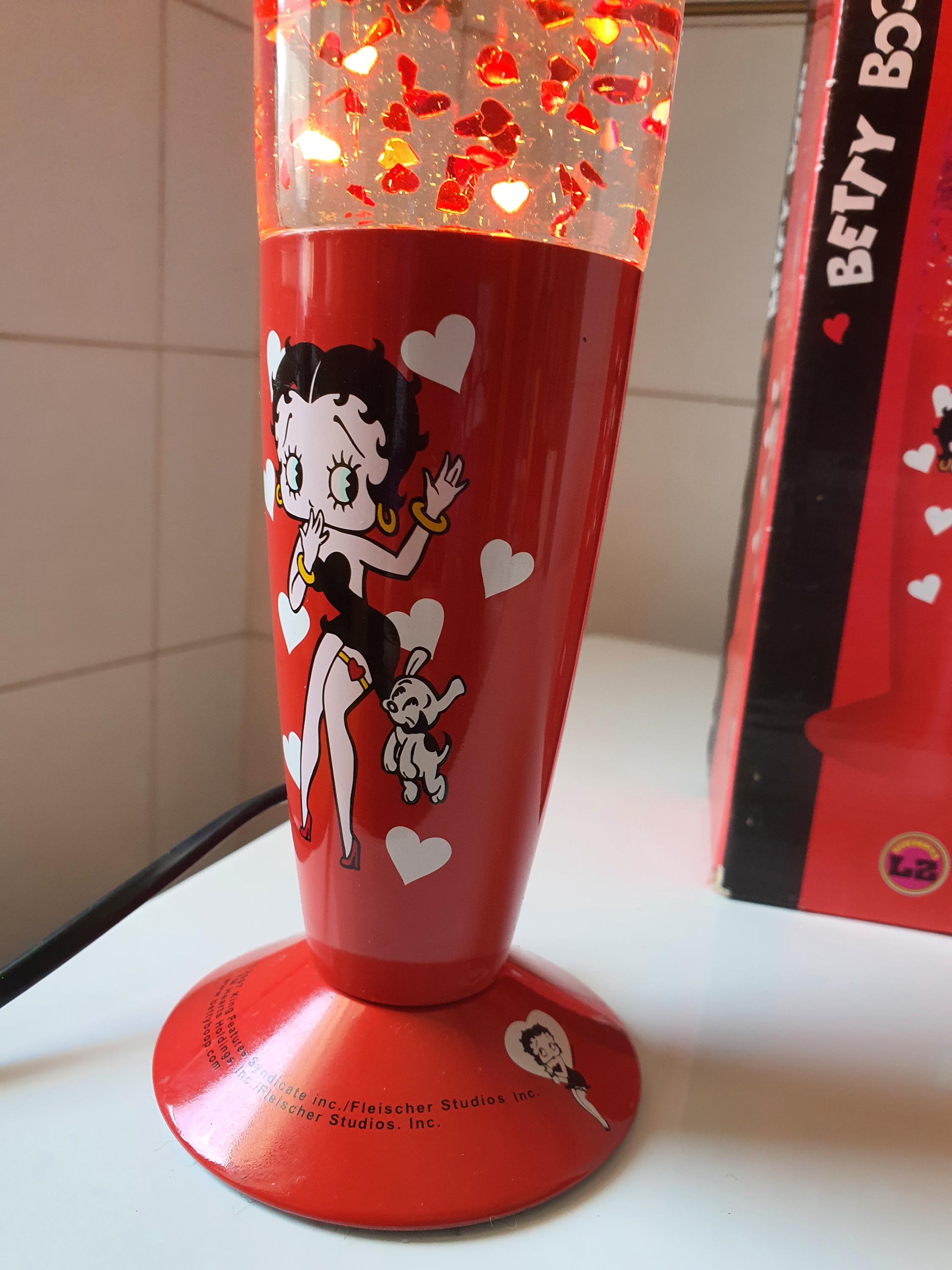 Vintage Betty Boop Lava Lamp With Glitter & Hearts Vintage Lava 