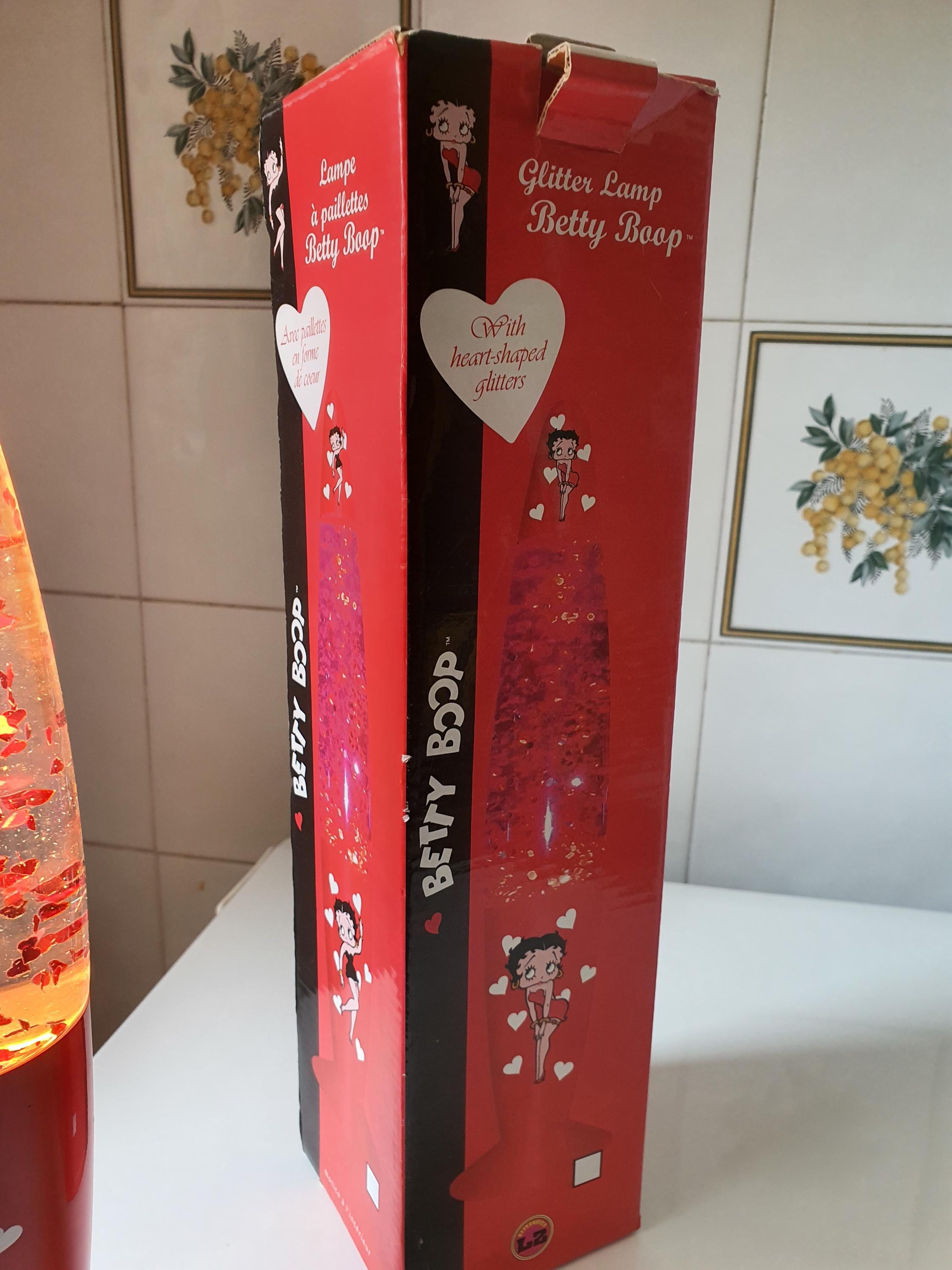Vintage Betty Boop Lava Lamp With Glitter & Hearts Vintage Lava