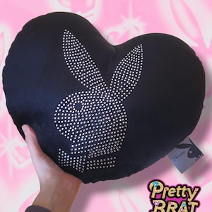Vintage Playboy Pillow - heart shaped playboy bunny pillow y2k mcbling room decor vintage 2000